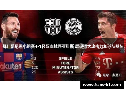 拜仁慕尼黑小组赛4-1轻取奥林匹亚科斯 展现强大攻击力和球队默契